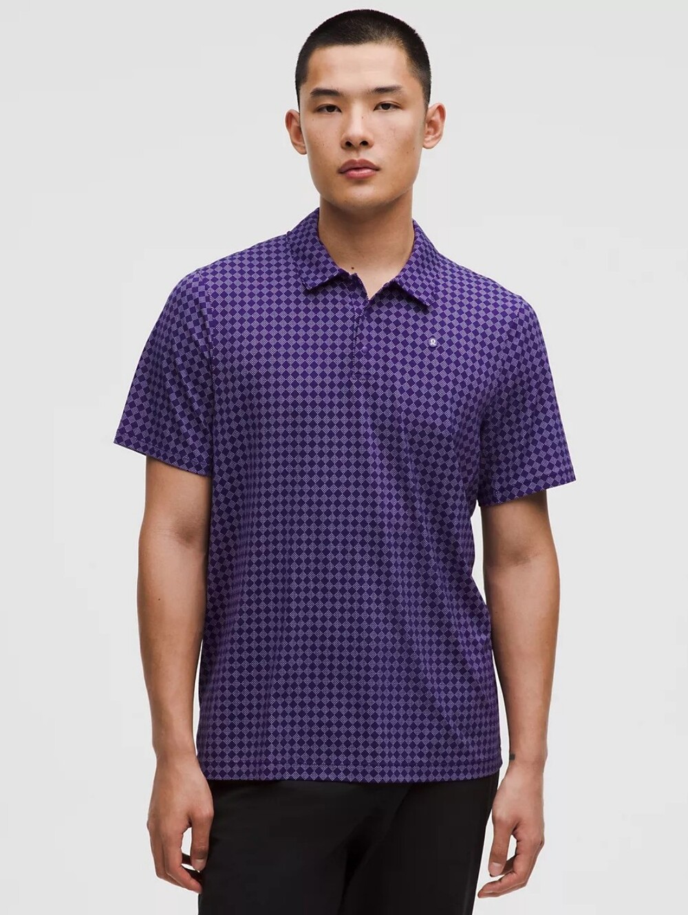 Lululemon Mens Logo Sport Short Sleeve Polo Size Large